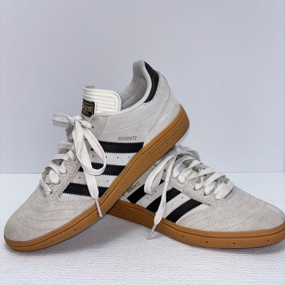Adidas Busenitz Skateboarding Shoes Sneakers Gray Black‎ Gum Mens 6.5 Womens 7.5